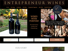 Tablet Screenshot of entrepreneurwines.com